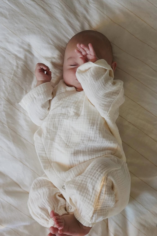 Muslin Kimono Romper | Milk
