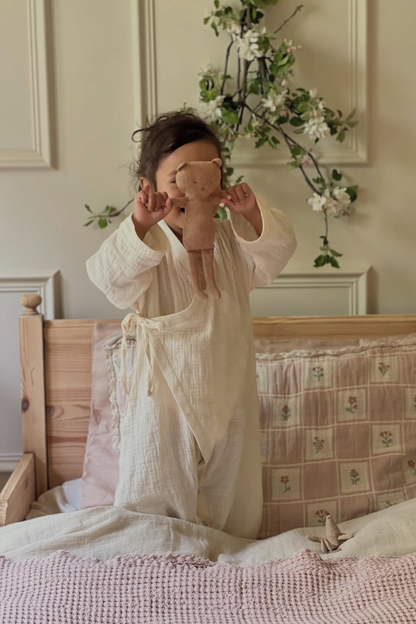 Muslin Kimono Romper | Milk