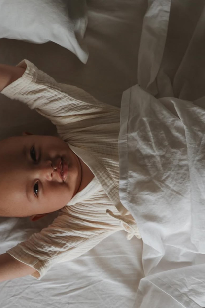 Muslin Kimono Romper | Milk