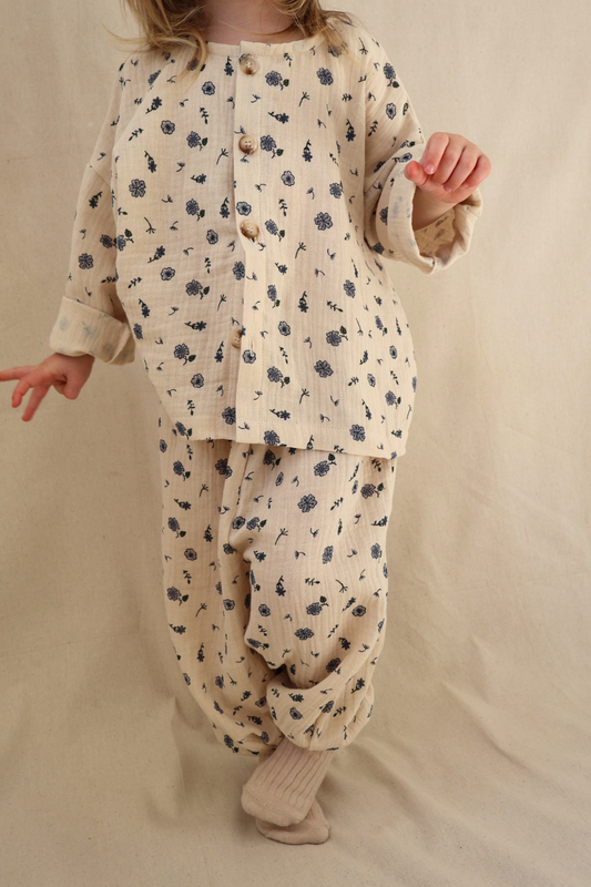 Muslin Pyjama Lounge Set | Vintage Floral