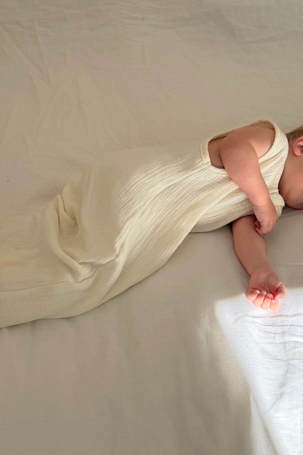 Organic Muslin Baby Sleeping Bag | Milk