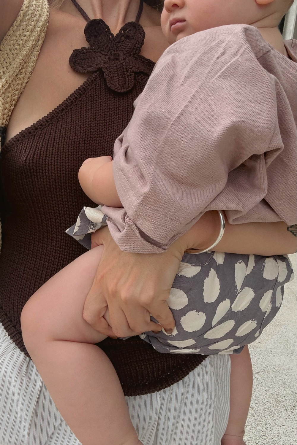 Linen Terry Oversized Tee | Mushroom