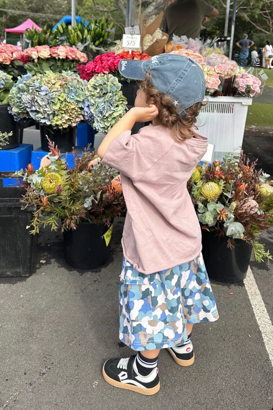 French Terry Oversized Tee | Mushroom