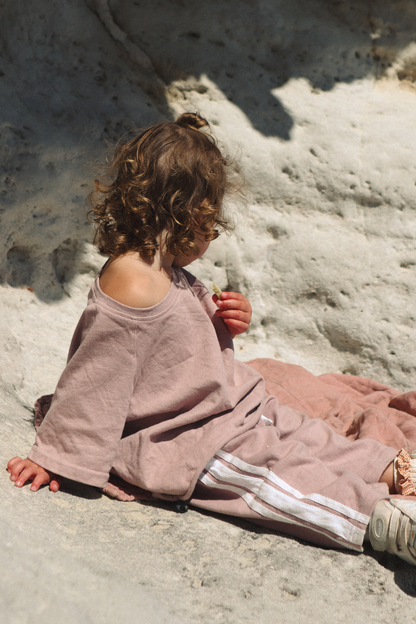 Linen Terry Oversized Tee | Mushroom