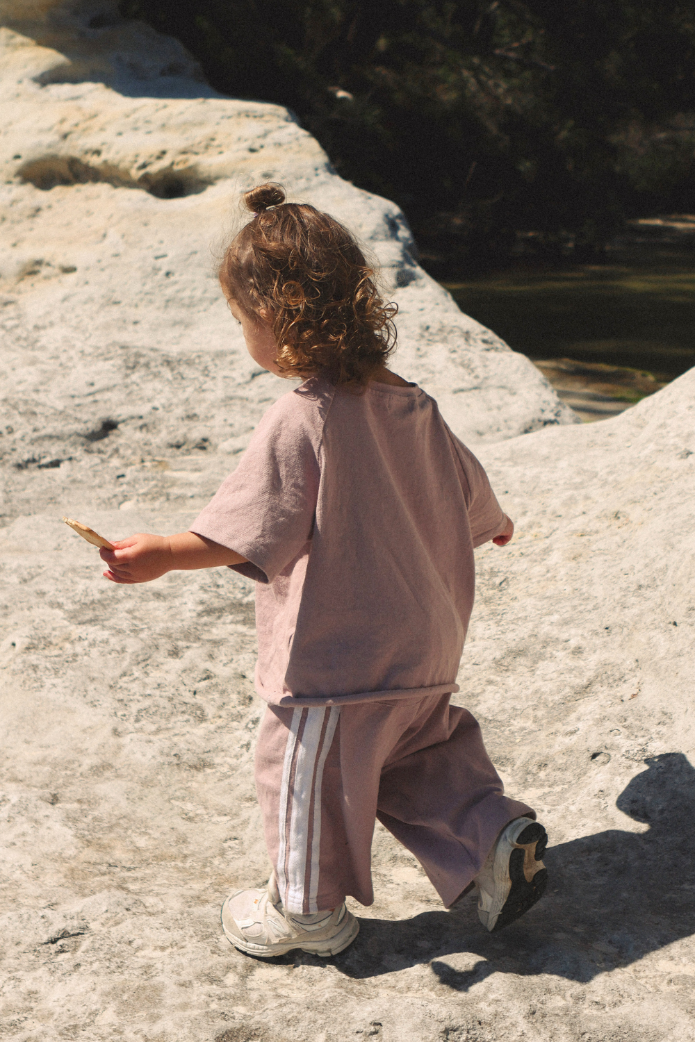 Linen Terry Oversized Tee | Mushroom