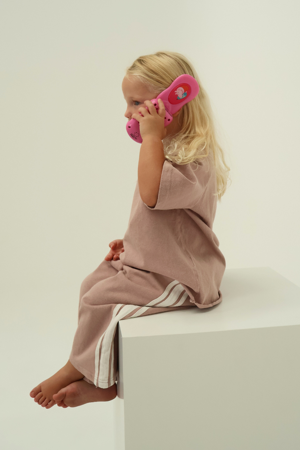 Linen Terry Oversized Tee | Mushroom