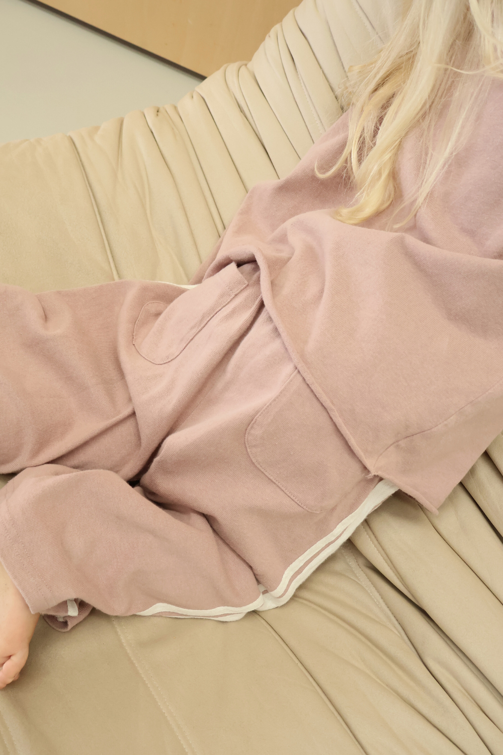 Linen Terry Racer Pants | Mushroom