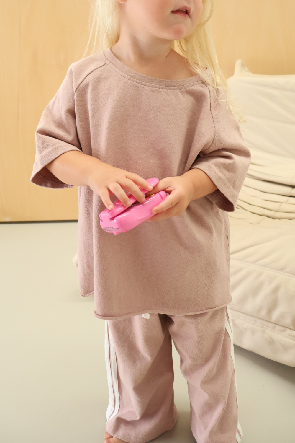 Linen Terry Oversized Tee | Mushroom