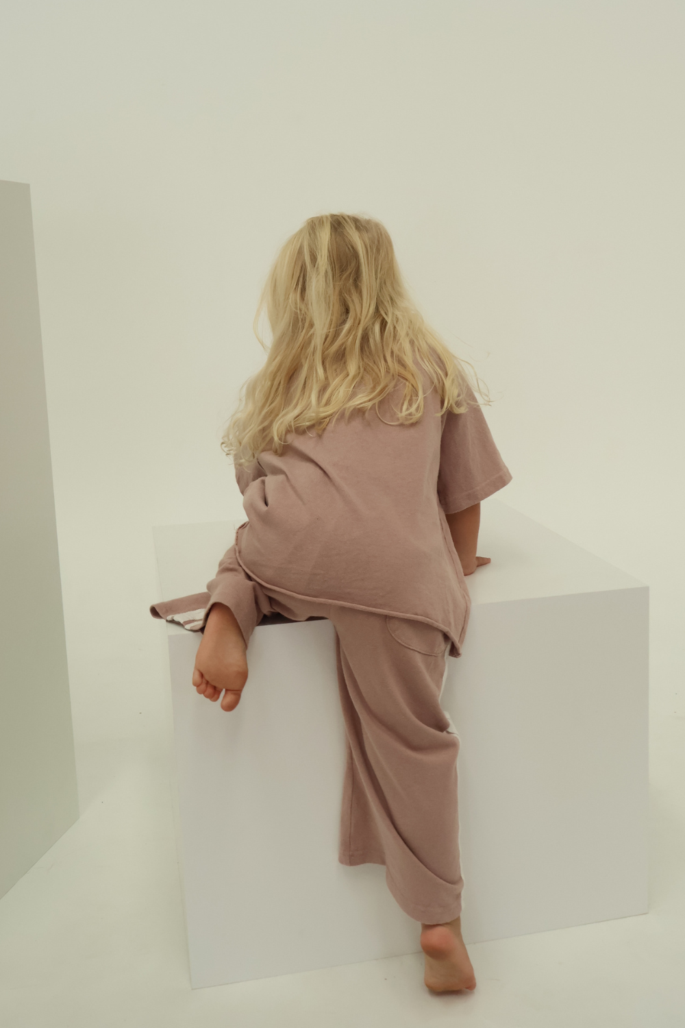 Linen Terry Racer Pants | Mushroom