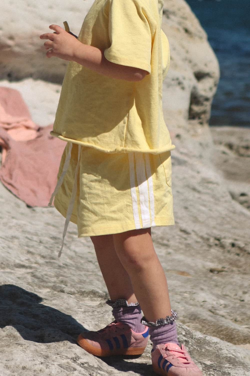 Linen Terry Racer Shorts | Honey