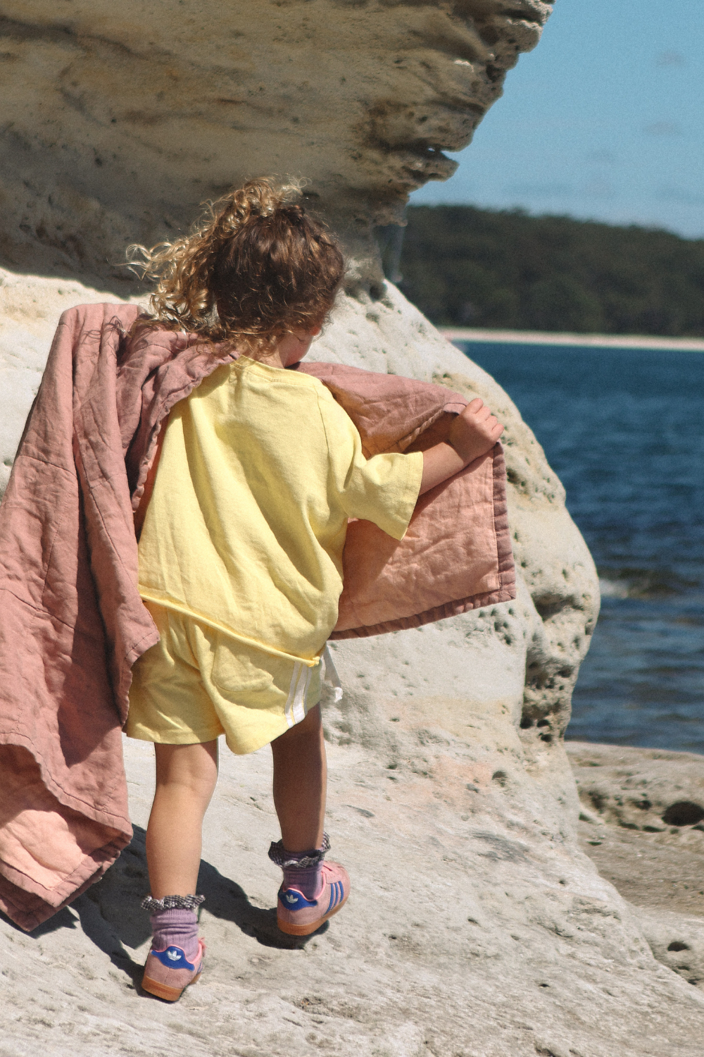Linen Terry Racer Shorts | Honey