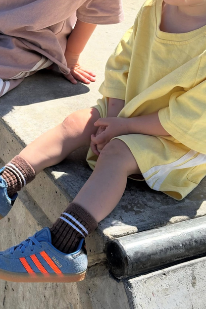 Linen Terry Racer Shorts | Honey