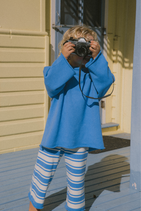 Rolly Knit Jumper | Blueberry