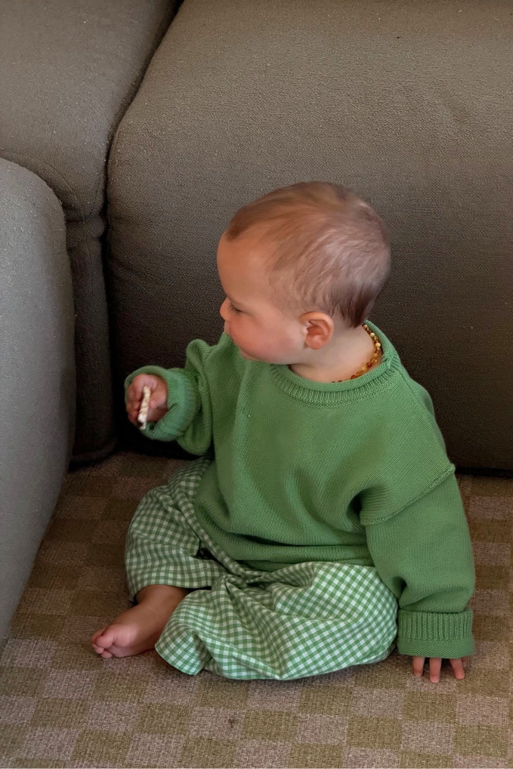 Rolly Knit Jumper | Apple Green