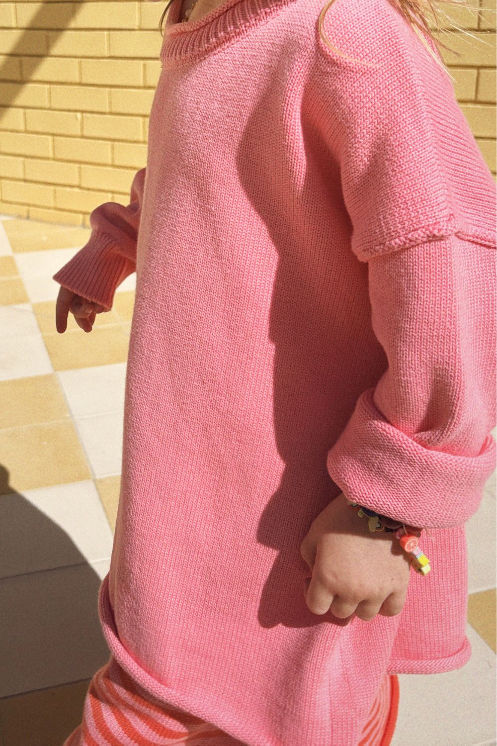 Rolly Knit Jumper | Strawberry Milk