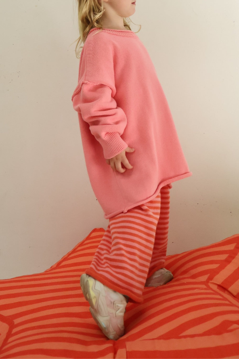 Rolly Knit Jumper | Strawberry Milk