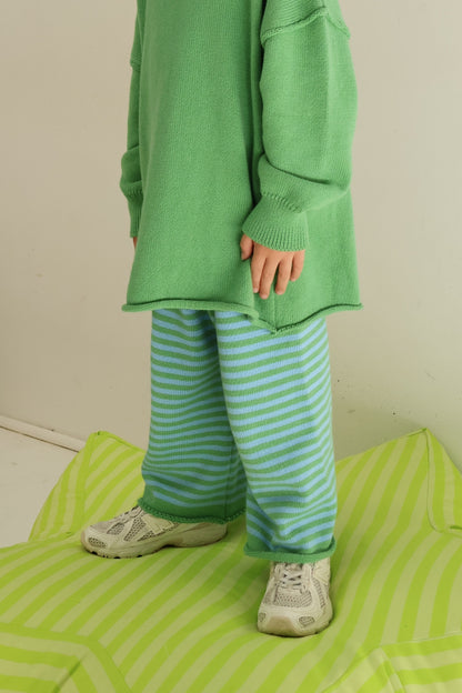 Rolly Knit Pants | Apple Stripe