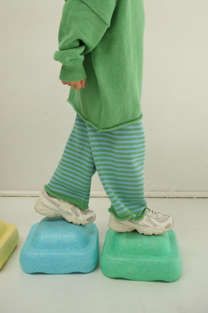 Rolly Knit Pants | Apple Stripe
