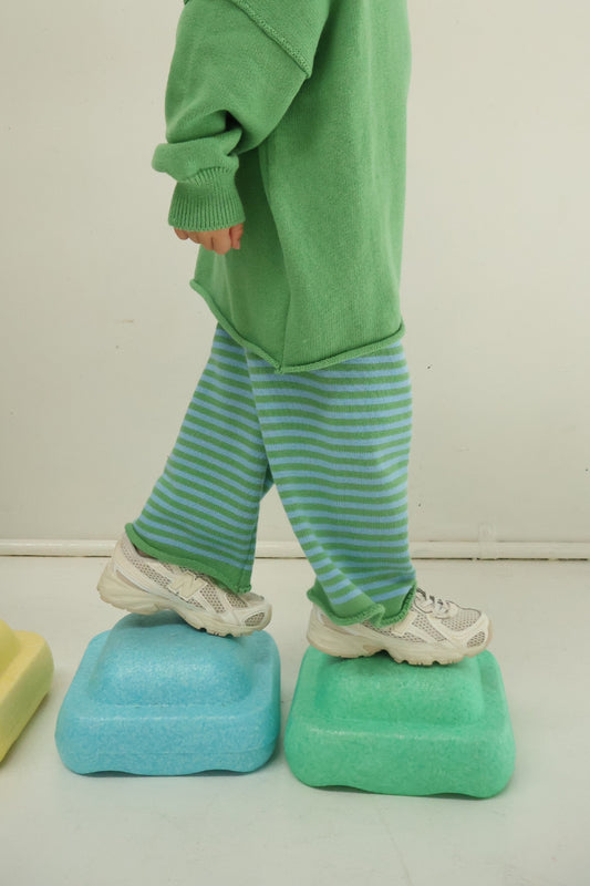 Rolly Knit Pants | Apple Stripe