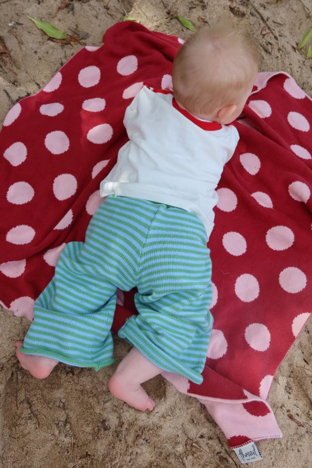 Rolly Knit Pants | Apple Stripe