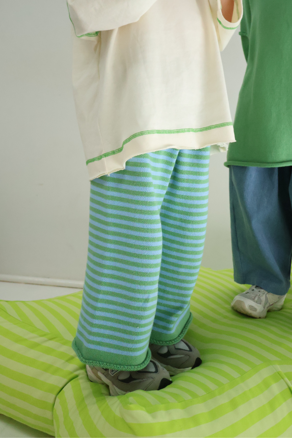 Rolly Knit Pants | Apple Stripe