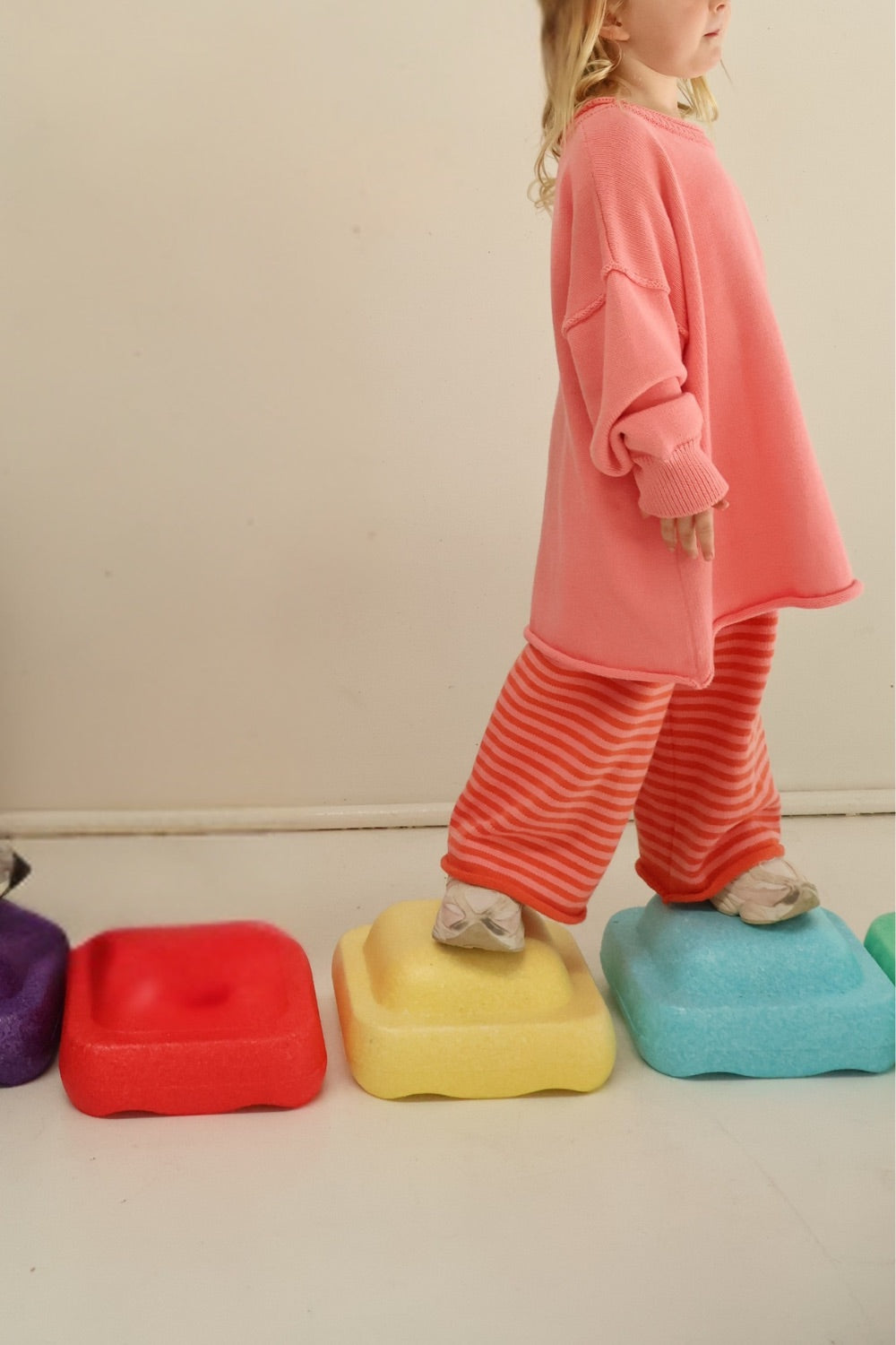 Rolly Knit Pants | Strawberry Stripe