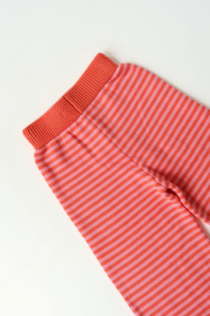 Rolly Knit Pants | Strawberry Stripe