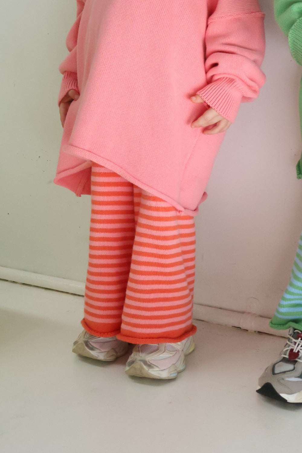 Rolly Knit Pants | Strawberry Stripe