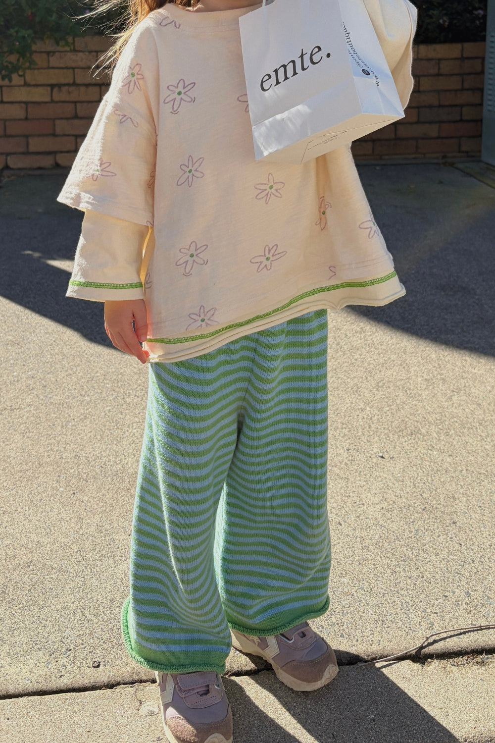 Rolly Knit Pants | Apple Stripe