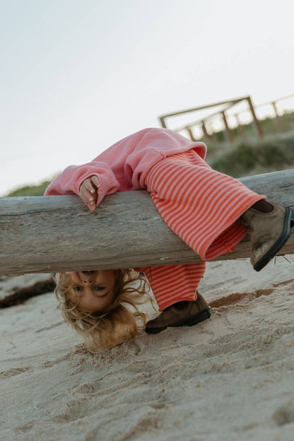 Rolly Knit Pants | Strawberry Stripe