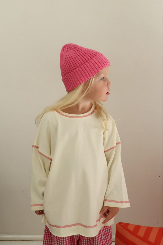 [COMING IN JUNE] Staple Stitch Long Sleeve Tee | Milk + Raspberry