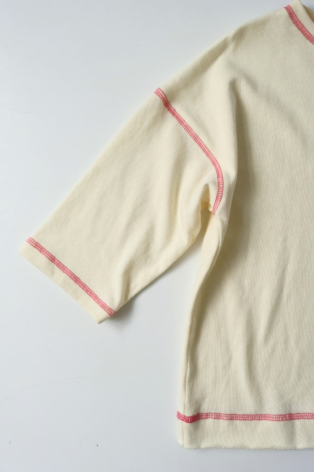 Staple Stitch Long Sleeve Tee | Milk + Raspberry