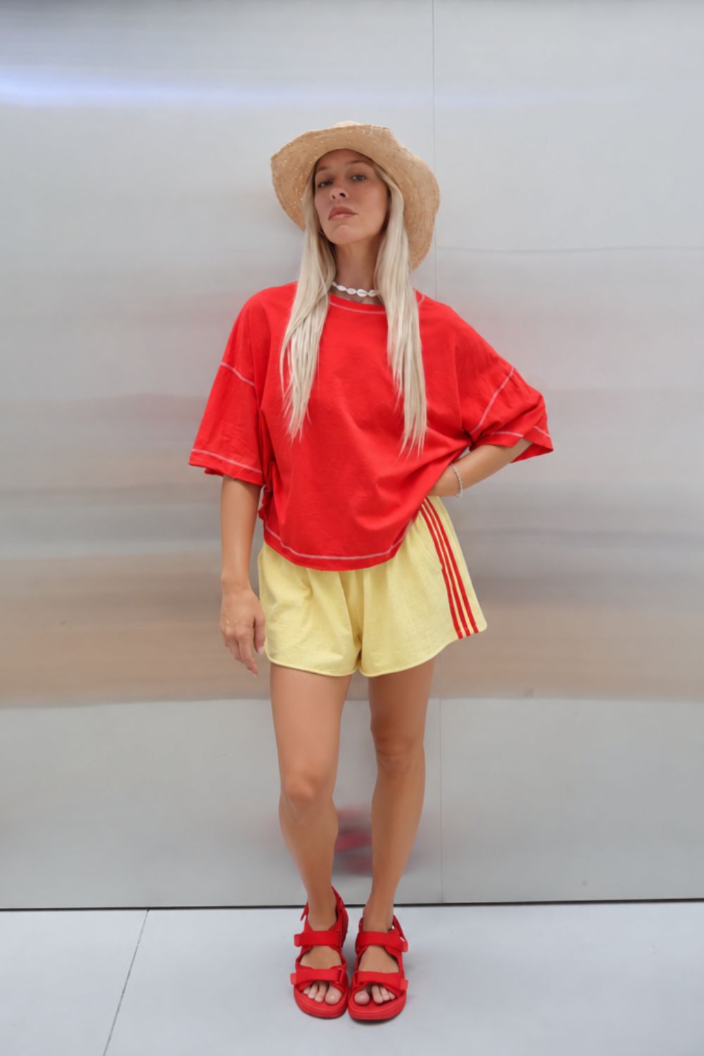 Staple Stitch Tee | Tomato