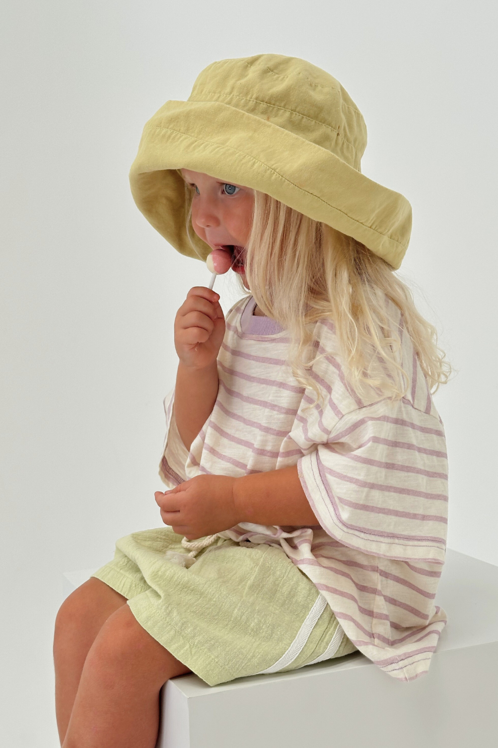 Stripey Staple Tee | Lilac