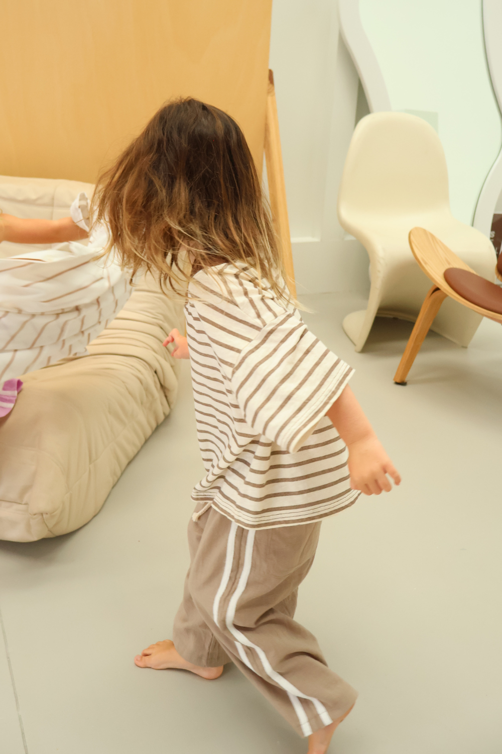 Stripey Staple Tee | Chocolate