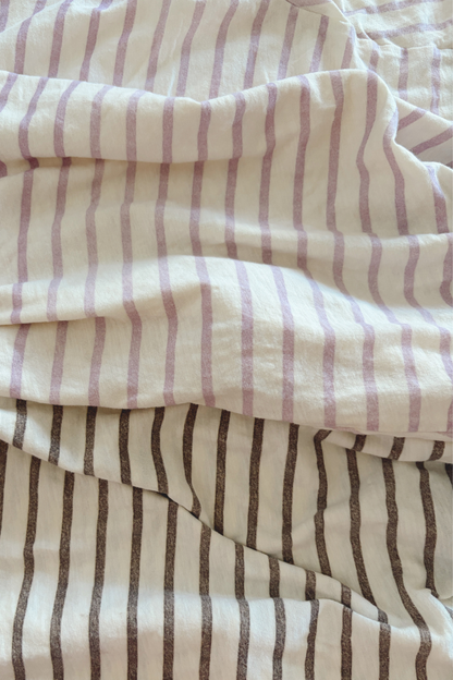 Stripey Staple Tee | Lilac