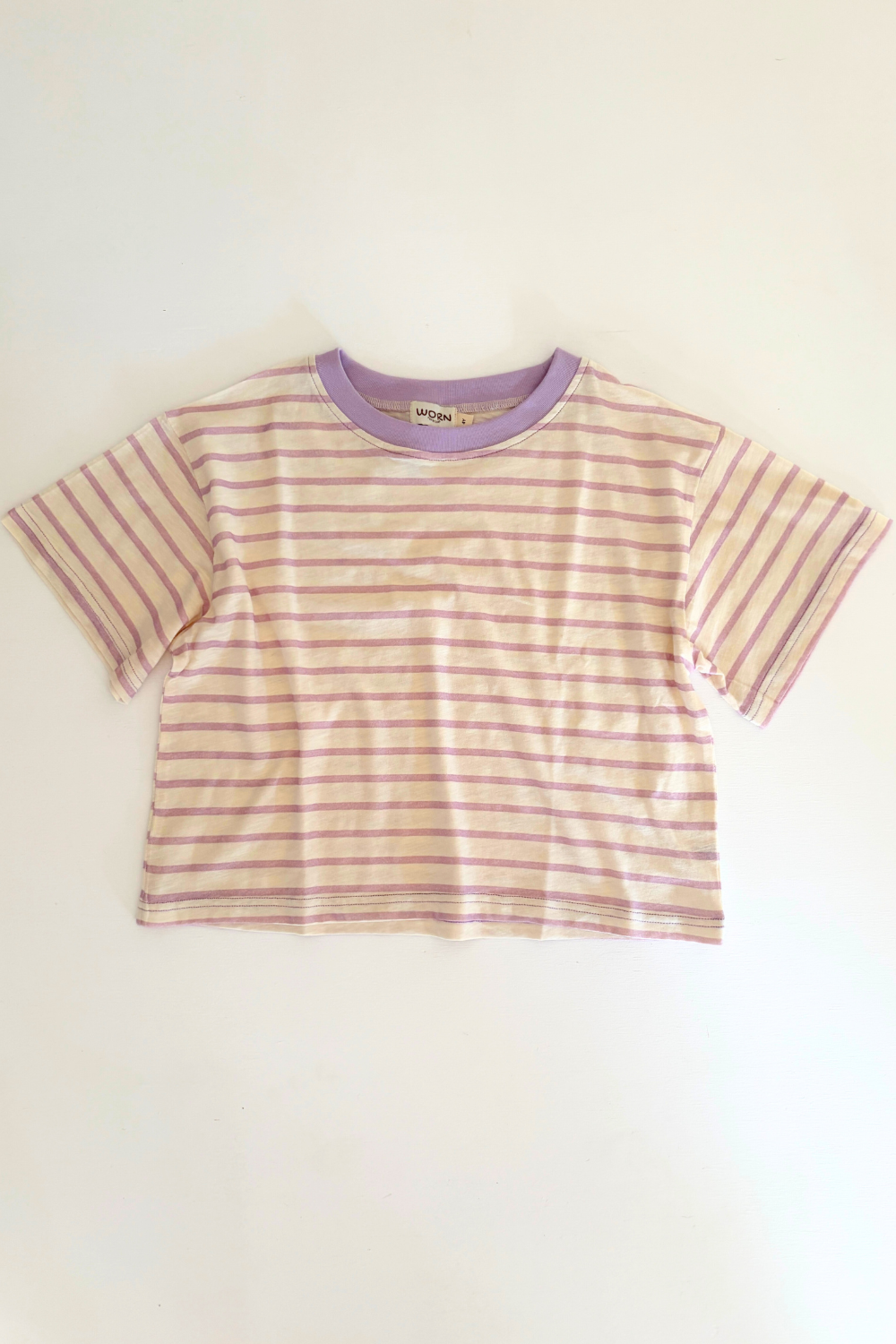 Stripey Staple Tee | Lilac