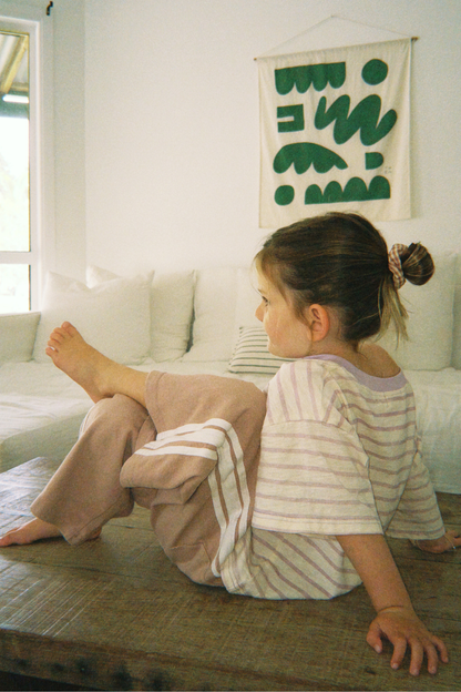 Stripey Staple Tee | Lilac