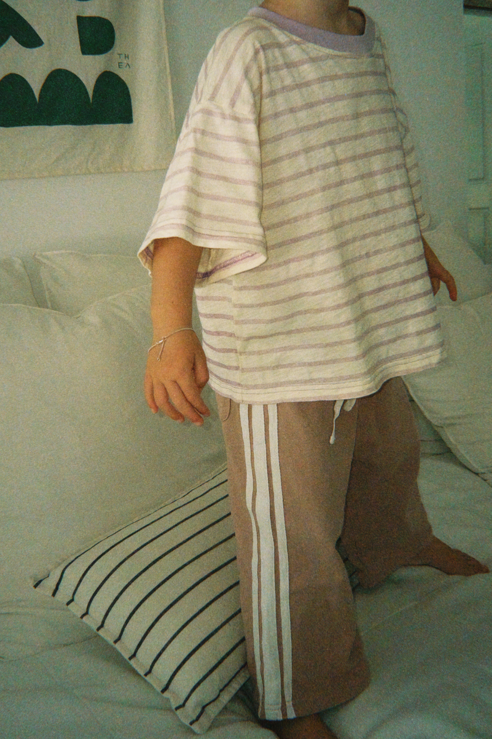 Stripey Staple Tee | Lilac