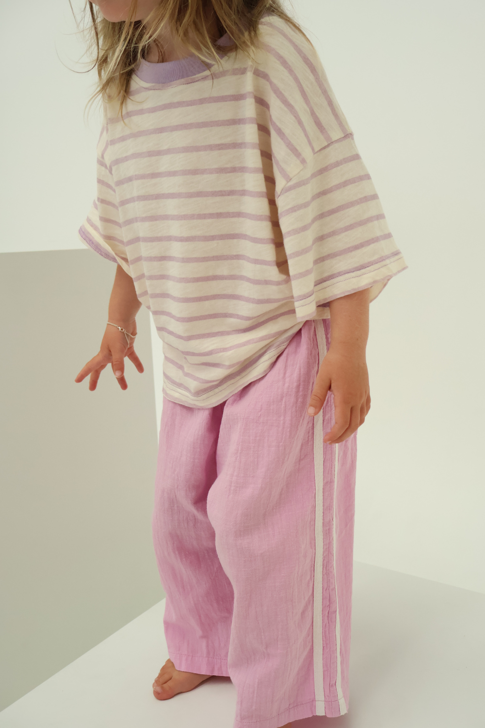 Stripey Staple Tee | Lilac