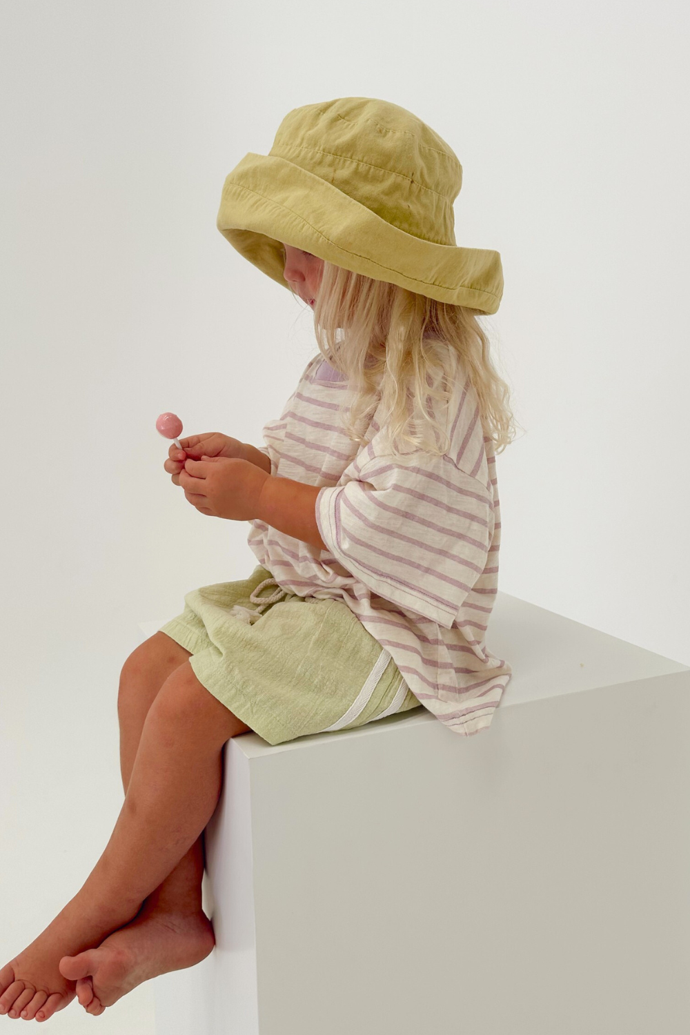 Stripey Staple Tee | Lilac