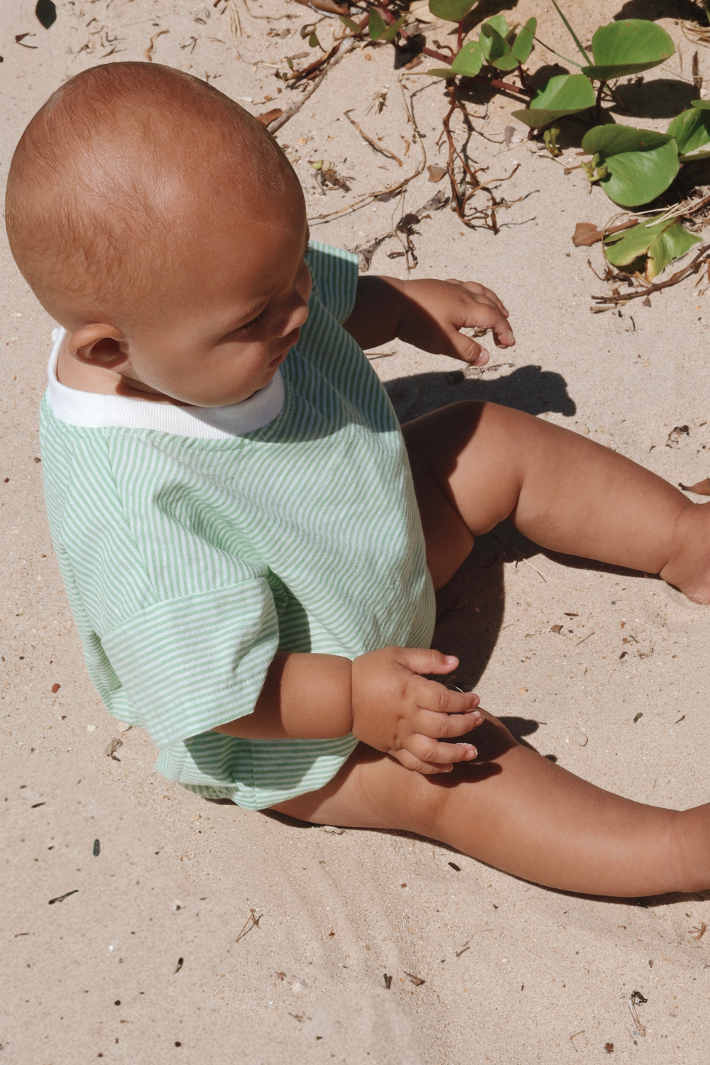 Stripey T-Shirt Romper | Apple