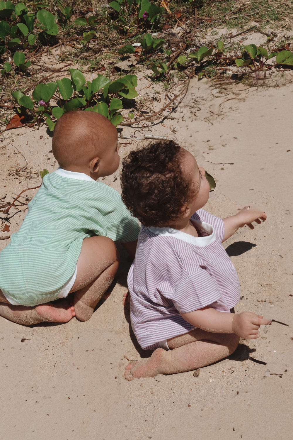 Stripey T-Shirt Romper | Apple