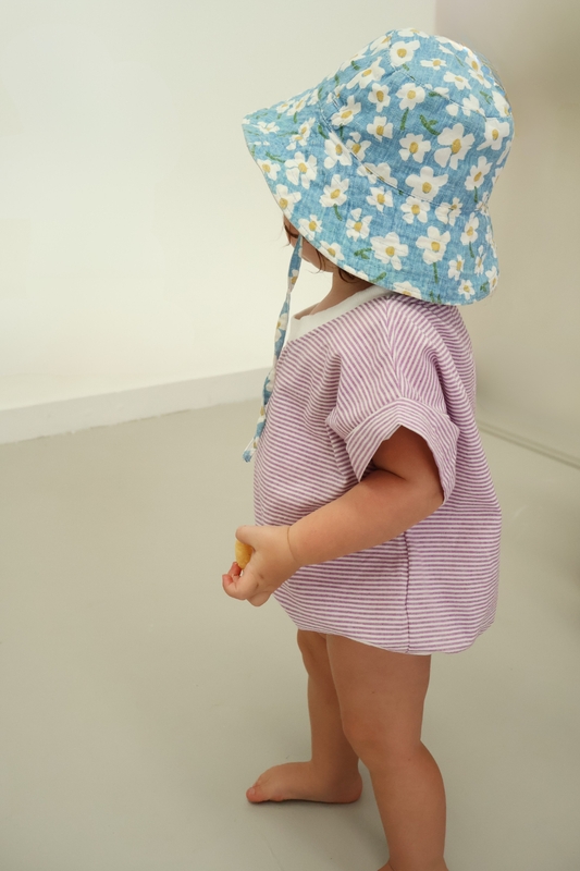 Stripey T-Shirt Romper | Lavender