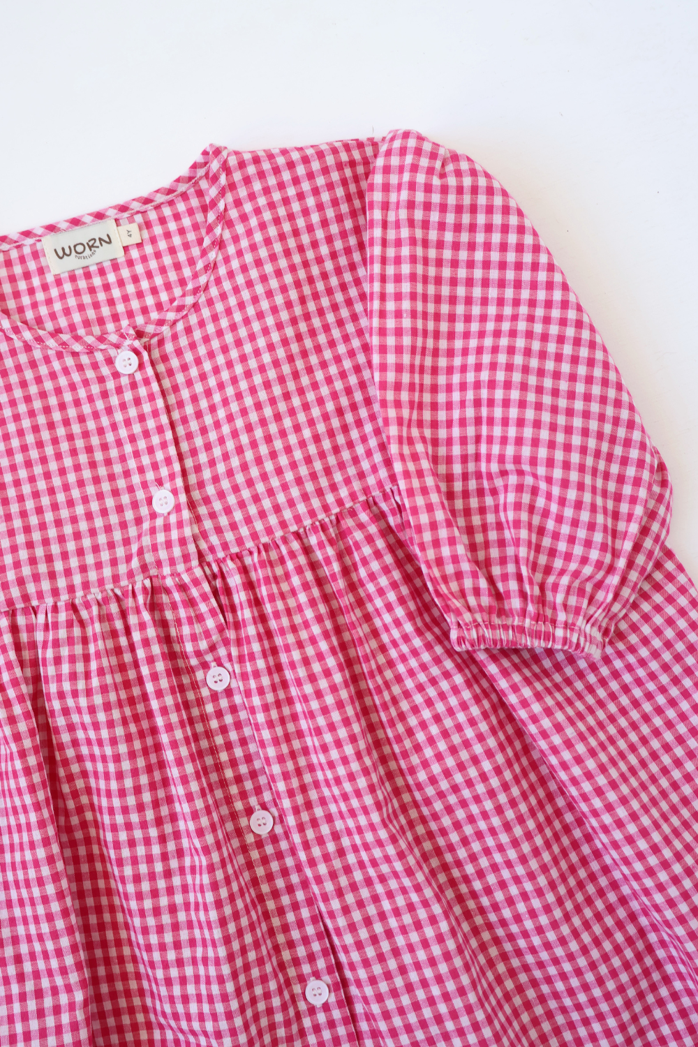 Sunday Smock Dress | Raspberry Gingham