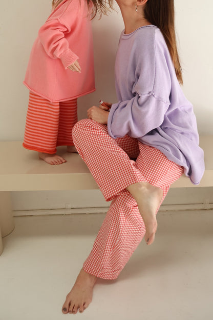 Gingham Barrel Pants | Chilli
