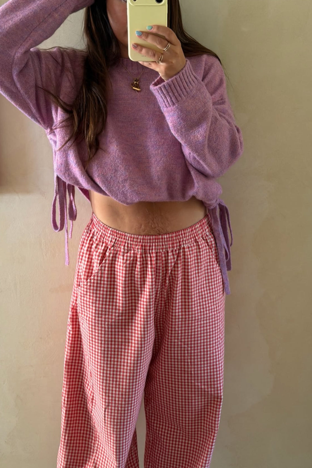 Gingham Barrel Pants | Chilli