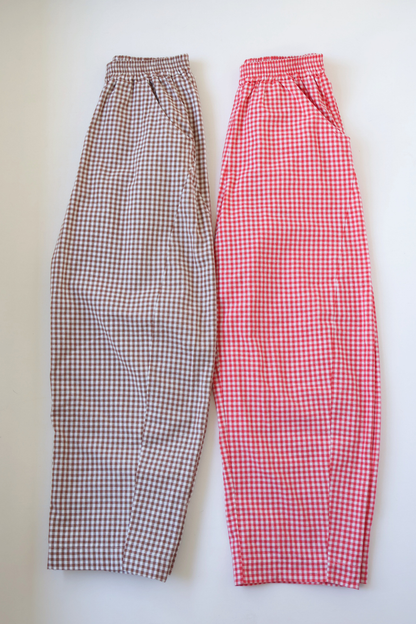 Gingham Barrel Pants | Chilli