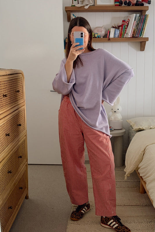 Gingham Barrel Pants | Chilli