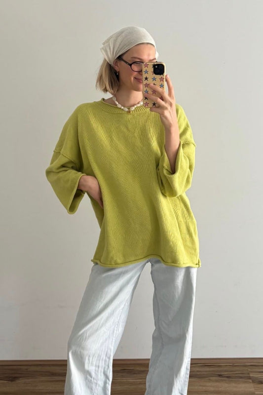 Rolly Knit Jumper | Pistachio